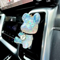 플로마 곰돌이 차량용 방향제 베어브릭 자동차 디퓨저 송풍구형, 블랙체리 1개, FM-CAR02(블루) 1개