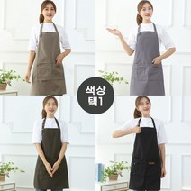 (주)트리 인천가정지사 트리공방 모던 캔버스 앞치마(색상 택1)/주방앞치마 (8393383), 블랙_1275869