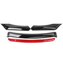 Universal 3PCS Car Front Bumper Splitter Lip Spoiler Cover Diffuser Body Kit For bmw 호환 Mercedesbenz, [01] Glossy Black