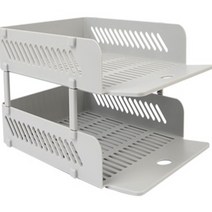 HY 2단 서류보관함 트레이 이면지함 사무실서류함 문서정리함, 화이트