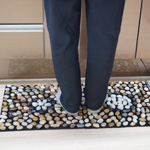 아리젠 발지압 매트 천연돌자갈 발바닥지압 1개, 원형