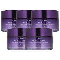 Missha (미샤) Missha 타임 레볼루션 나이트 리페어 앰플 크림 5x 50ml(1.69fl oz), 5개