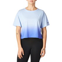 챔피온 여성용 크롭 티 옴브레 딥 포르테 블루 XLarge