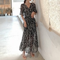 르엠마 오키드 러플 쉬폰 원피스 QA19