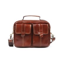 돌드업 클래식한 고급가죽 남성 보조 수납 크로스백 20대남성