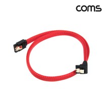 IF807 SATA 하드 케이블 SATA3 한쪽 꺾임 50cm 레드