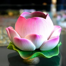 도자기 연꽃 티라이트 홀더 2단 - 연화촛대/캔들홀더, 단품