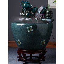 인공폭포 미니분수대 가습기 인공 연못 가정용 분수 폭포 장식, D 스레드S(직경41높이49)