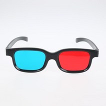 새로운 레드 블루 3D 안경 블랙 프레임 차원 Anaglyph TV 영화 DVD 게임 스테레오 태블릿 전화 특수 안경, [01] 1pc, 한개옵션1