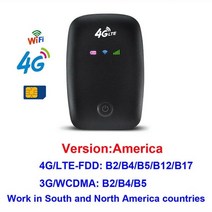 lte 라우터 와이파이 공유기 잠금 해제 카드 모뎀 휴대용 모바일 핫스팟, 우리 버전