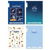 초등 영어노트(넓은칸/남아) 노트 영어노트 초등학생영어 초등학생생일선물 남아노트, 1세트