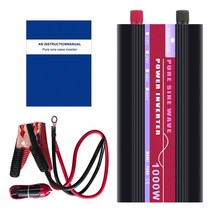 주행충전기 인산철 파워뱅크 주행충전기 순수 사인파 인버터 1000W DC 12V AC 220V 50Hz 전원 EU 플매트 카, 01 1000W