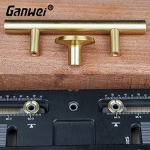 목공 트리머홀핸들 피치 펀치 로케이터 알루미늄 합금 포켓 지그 옷장 도어 캐비닛 위치 드릴 가이드 슬리, 한개옵션0