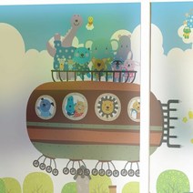 무점착투명시트_행복한 비행선 타고_A01_W90xH90cm, 단품