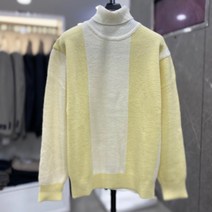 리버클래시 22F/W 아이보리 라인 배색 오버핏 터틀넥 니트 (LIW51932)