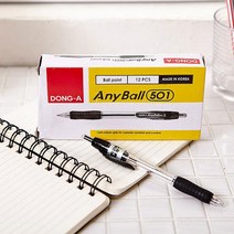 el1425 동아 501애니볼 0.7mm 검정12p 동아/애니볼/볼펜/7/검정
