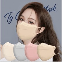 티지 컬러마스크 새부리형 국내산 14가지 컬러 호흡이 편한 패션마스크 30매, 핑크