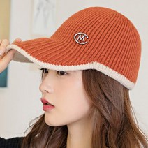 데이즈원 여성 니트 챙모자 중년 여자 골프모자 캠핑 가을 겨울 캡모자