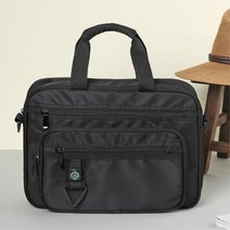 남성 캐주얼 블랙 탈부착가능 스트랩 토트백 / 럭셔리 직장인 룩