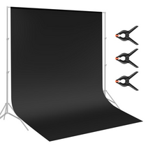 크로마키천 neewer 9x15 피트2.7x4.6m 녹색 모슬린 배경 화면 + 3, 검은색