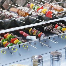 양꼬치 전문점 기계 숯불 화로 캠핑 바비큐 자동회전 업소용 로스타 닭꼬치 직화 구이기 초벌