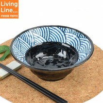 Kitchen 업소용 고급 멜라민 미니 우동기 라면기 덥밥 그릇 면기볼 파도무늬, 멜라민 면기, [ 1개 ]