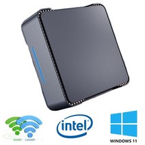 소형미니PC 미니 휴대용 산업용 한뼘 GK3V 프로 PC 인텔 셀러론 N5105 윈도우즈 11 DDR4 8GB 128GB SSD 듀얼 WIFI BT 4.2 1000M LAN 4K, [01] GK3V PRO N5105, [02] AU, [02] 8GB 256GB