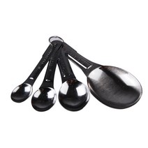 미넥스 스텐레스 계량 스푼 4P 세트 스텐 플라스틱 커피 테이블스푼 티스푼 이유식 요리 계량수저 조리 계량숟가락 계량컵 베이킹 핸들