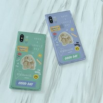 [바보사랑] [호환용] 쿨쿨잠 굿데이러브버니4 아이폰큐브케이스, 기종선택:아이폰11 / 디자인선택:민트, 상세 설명 참조