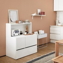 한샘 키친온 리빙수납장 수납형_높은장 2종/택1, 화이트(A)