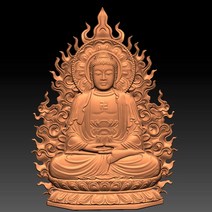 라우터 트리머 석가모니 부처님 3D 모델 릴리프 STL 형식 불교 N 라우터 조각 rtm spire 나무 파일, 한개옵션0