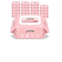 꿈토리 뉴넉넉한 점프 엠보싱 유아물티슈 캡형, 20개, 70매입