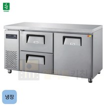 그랜드우성 카페형 서랍식 냉장고 우유보관 1500 업소용 냉장고 GWFM-150DT-2L, 올서랍 4칸