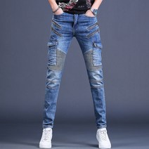 헤비라이더 청바지 바이커 카고 데님 팬츠 5B136