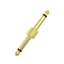 악기 부품 액세사리 기타 효과 페달 커넥터 6.35mm 플러그 Coulper 케이블 어댑터 1/4 인치 잭 금속 오디, [02] Gold