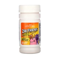 21세기센트리 Zoo Friends 비타민C 60정 오렌지맛 츄어블 비타민A 비타민E