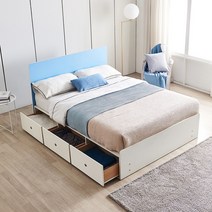 동서가구 미휴 비스포크 대형 3서랍 슈퍼싱글 SS 수납침대+양면 매트리스 DF643565, 라이트핑크