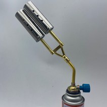 용접가스토치 용접토치 금속 이중 화염 건 부탄 고온 캠핑 바베큐 가열 점화 버너