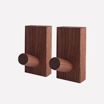 오늘의공간 원목 우드후크 벽걸이, 월넛우드(어두운색), 6개