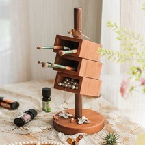 연필꽂이 수납 정리함 책상 사무실 펜 책상 인테리어, 표준모델 - 체리 나무 색상
