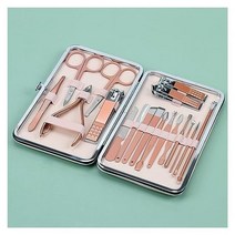TJLSS 18PCS Set Nail Clipper Professional Stainless Steel Multi Function Scissors Tweezer Foot Hand, 15.7*9.8*2.3cm_As Shown
