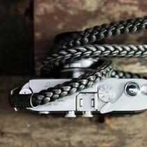 [Barton1972] 바톤 스트랩 브레이드 레더 실버 Leather Neck Strap Braided Style Silver Shade, 상세 설명 참조
