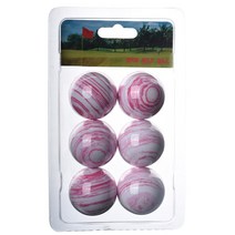 6 개상자 eva 거품 골프 공 뜨거운 새로운 노란색빨간색파란색 무지개 스폰지 실내 골프 연습 공 훈련 보조, 04 Red-2