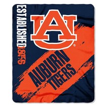 Northwest NCAA 버지니아 테크 호키스 유니 성인용 플리스 담요 127 x 152.4cm 50 60인치 페인트, Auburn Tigers