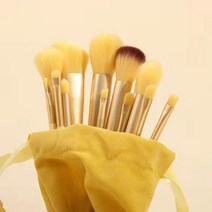 make up brush 붓 메이크업 메이크업 브러쉬 화장품 풀 세트 3 가지 색상 부드러운 머리카락 여성 도구 파, 한개옵션1, 04 Yellow Velvet Bag