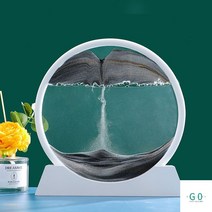 물멍 어른장난감 키덜트 아크릴 스노우볼 모래시계 워터볼 자동차 책상 장식 소품, 7 inch, White Base-Black