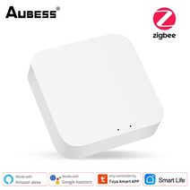 멀티 모드 메쉬 허브 Aubess-Tuya ZigBee 스마트 게이트웨이 허브 홈 브리지 라이프 앱 무선 리모컨 알렉, 01 Wireless gateway