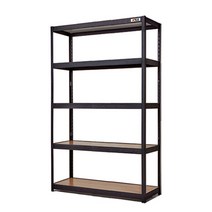 몬스터랙/플러스 1000x400x1800 5단 선반 철제선반 조립식 앵글 베란다선반 조립식선반 스탠드선반, 몬스터랙플러스 1000x400x1800 5단, 블랙(FD)