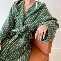 여성골프사워가운 골프장 흡수력좋은 순면 로브 하이엔드, free, 2.블루 스트라이프
