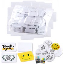 마이1004 그리기뱃지 뱃지만들기 DIY 무지뱃지 공백뱃지 원형 사각 개별포장, 사각 (100개입)-5cm